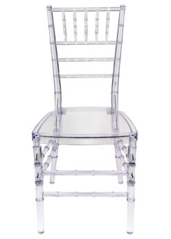 Clear Resin Pro-Clear Chiavari Chair by Chivari Front CCRC-ZG-T