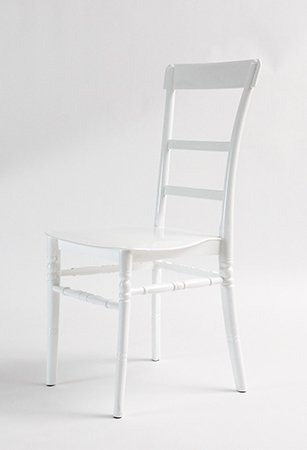 white slatted chair e