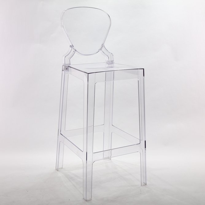 Ghost Chair Barstool with Oval Back