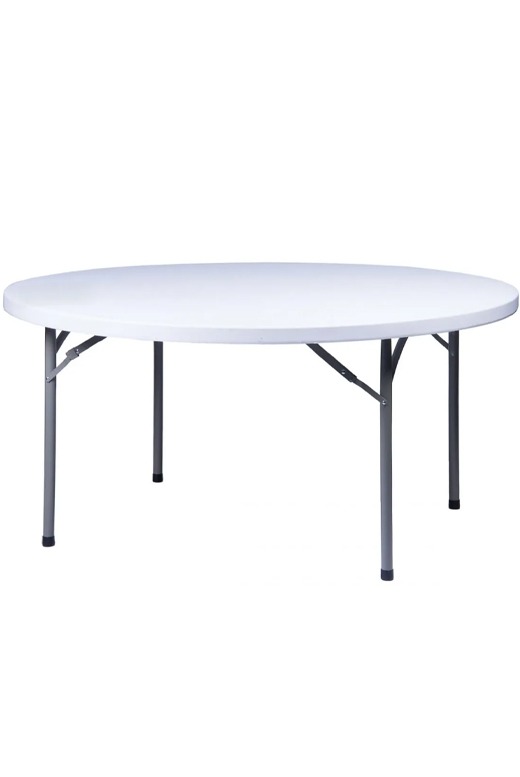 72" Round "Heavy Duty" High Density Plastic Folding Banquet Table