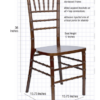 Fruitwood ToughWood Real Wood Chiavari Chair Dimensions CCWFM-ZG-T-