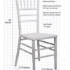 White ToughWood Real Wood Chiavari Chair Dimensions CCWW-ZG-T