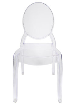 Clear Resin Sophia Ghost Chair Front CGRS-ZG-T