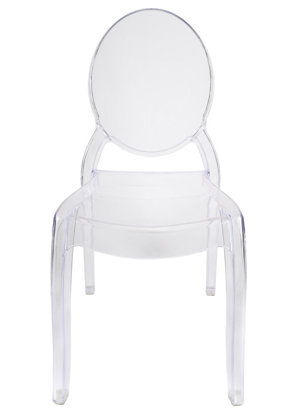 Clear Resin Sophia Ghost Chair Front CGRS-ZG-T