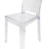 Clear Resin Square Back Ghost Chair by Chivari Left CGRSQ-ZG-T