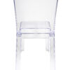 Clear Resin Square Back Ghost Chair by Chivari Back CGRSQ-ZG-T