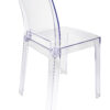 Clear Resin Square Back Ghost Chair by Chivari Right CGRSQ-ZG-T