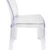 Clear Resin Square Back Ghost Chair by Chivari Right2 CGRSQ-ZG-T