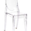 Clear Resin Oval Back Victoria Ghost Chair CGRVC-ZG-T