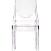 Clear Resin Oval Back Victoria Ghost Chair CGRVC-ZG-T