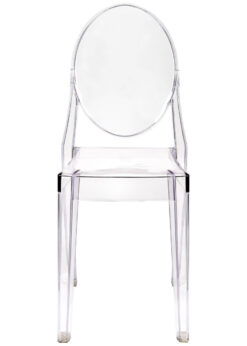 Clear Resin Oval Back Victoria Ghost Chair CGRVC-ZG-T