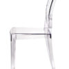 Clear Resin Oval Back Victoria Ghost Chair CGRVC-ZG-T