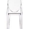 Clear Resin Oval Back Victoria Ghost Chair CGRVC-ZG-T