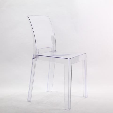 Clear Resin "Victoria" Ghost Chair without Arms