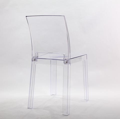Clear Resin "Victoria" Ghost Chair without Arms
