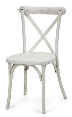 White Distressed Crossback Chair