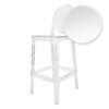 Barstool Ghost Resin Oval Oval Back Clear Z Series Does not stack BGRO ZG T Chair-Swatch