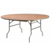 72" Round "Heavy Duty" Plywood Folding Banquet Table, Includes FREE METAL EDGE UPGRADE, $60 Value