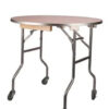 3 Foot (36") Round Rolling Cake Table (Includes Table and Caster Wheels with Brakes) TPLYRD36M-CAKE-AX-T