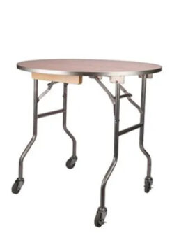 3 Foot (36") Round Rolling Cake Table (Includes Table and Caster Wheels with Brakes) TPLYRD36M-CAKE-AX-T