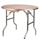 36″ Round “Heavy Duty” Plywood Folding Banquet Table, Includes FREE METAL EDGE UPGRADE, $20 Value