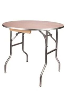 36" Round "Heavy Duty" Plywood Folding Banquet Table, Includes FREE METAL EDGE UPGRADE, $20 Value