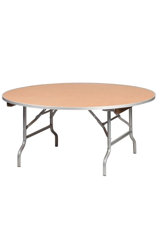 48" Round Children's Plywood Folding Banquet Table, Includes FREE METAL EDGE UPGRADE, $20 Value