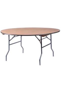 66" Round "Heavy Duty" Plywood Folding Banquet Table, Includes FREE METAL EDGE UPGRADE, $50 Value