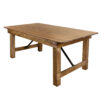 Chestnut 6 Foot (72″ x 40″) Rectangle Farmhouse Table TFARMRT7240-CHESTNUT-S-LEG-AX-T