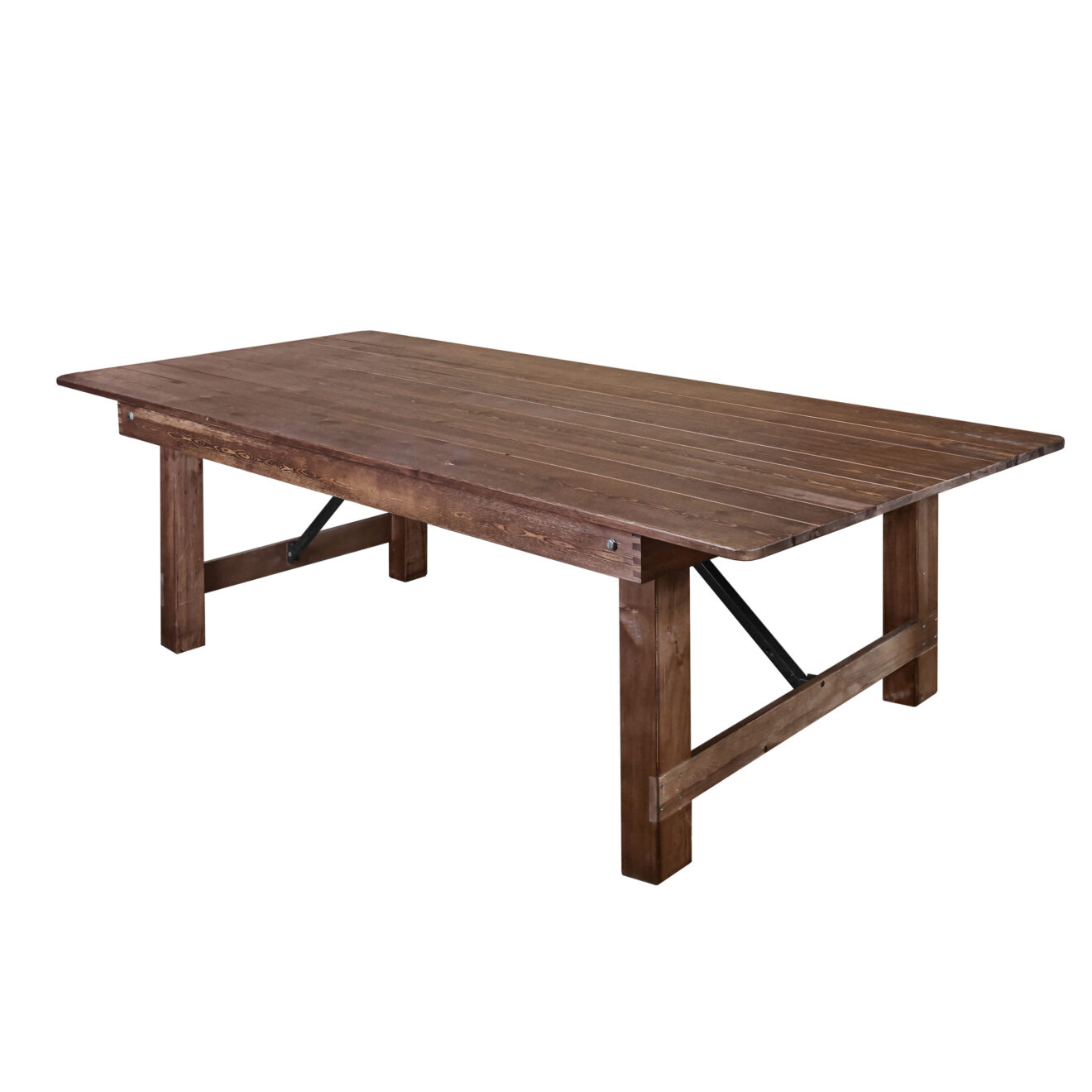 Fruitwood Farm Table, Rectangle 96x40, Straight Leg by Chivari TFARMRT9640-FRUITWOO-S-LEG-AX-T