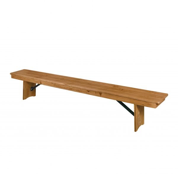 Bench for Farm Table Rectangle 96x12 Color Chestnut A Series TFARM BENCH 9612 CHESTNUT AX T Right