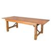 Chestnut 8 Foot (96″ x 40″) Rectangle Farmhouse Table TFARMRT9640-CHESTNUT-S-LEG-AX-T