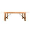 Chestnut 8 Foot (96″ x 40″) Rectangle Farmhouse Table TFARMRT9640-CHESTNUT-S-LEG-AX-T