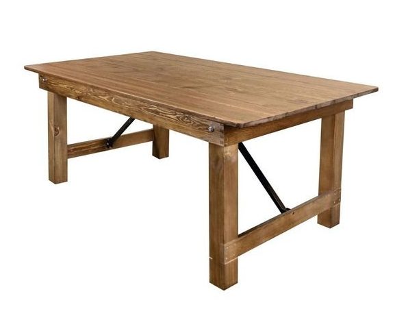 Table Farm Table Rectangle 72x40 Straight Leg Color Chestnut A Series TFARMRT7240 CHESTNUT S LEG AX T Right