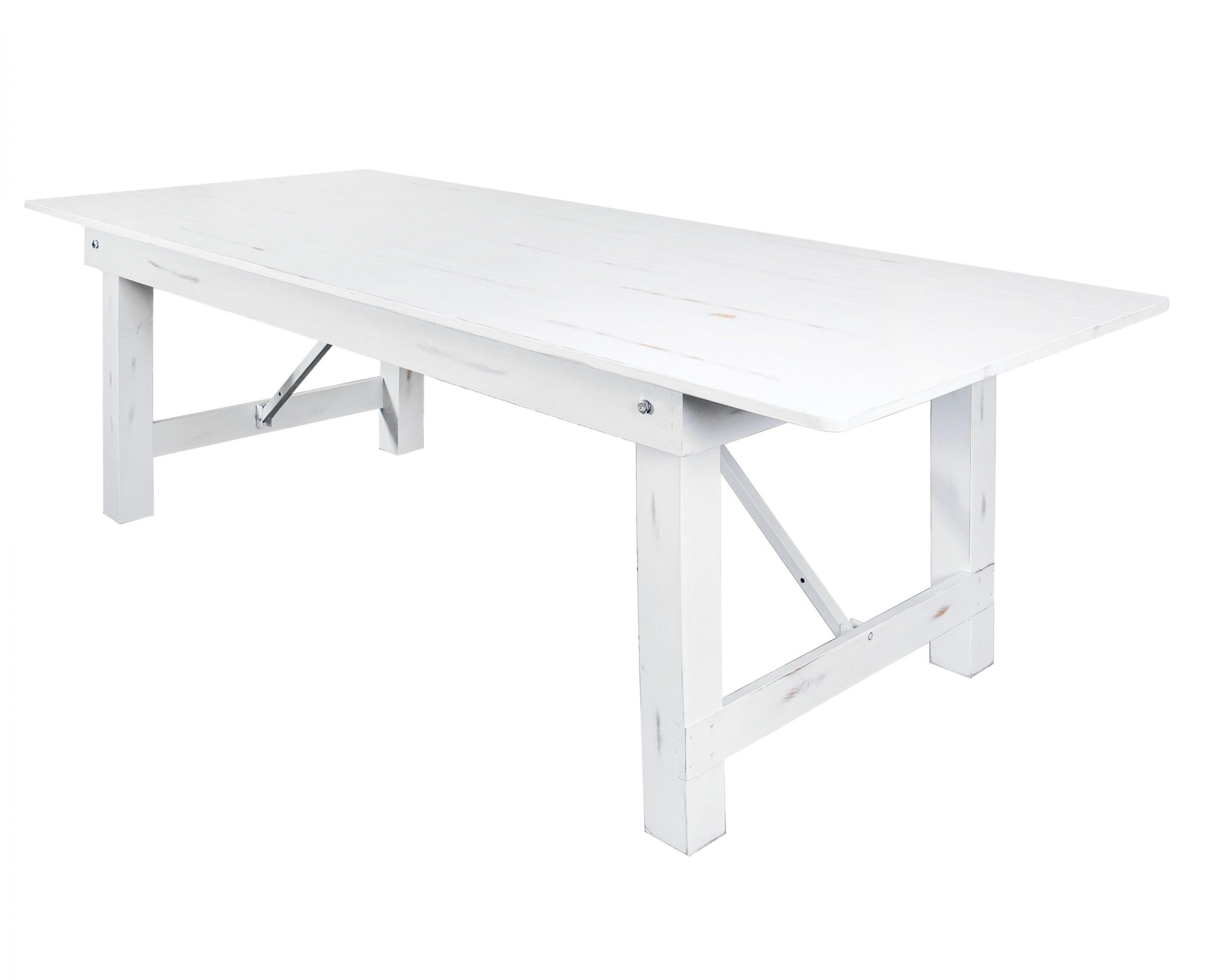 Table Farm Table Rectangle 96x40 Straight Leg Color White Distressed A Series TFARMRT9640 WHITEDIS S LEG AX T Right