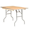 48"x30" Rectangle "Heavy Duty" Plywood Banquet Table, Metal Edge