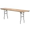 96"x18" Rectangle "Heavy Duty" Plywood Folding Banquet Table, Includes FREE METAL EDGE UPGRADE