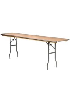 96"x18" Rectangle "Heavy Duty" Plywood Folding Banquet Table, Includes FREE METAL EDGE UPGRADE