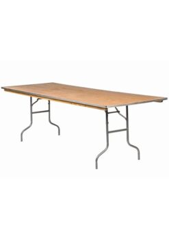 96"x40" Rectangle "Heavy Duty" Plywood Folding Banquet Table, Includes FREE METAL EDGE UPGRADE