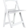 White Resin Folding Chair, 650 lbs Weight Capacity CFRW-CX-T