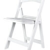 White Resin Folding Chair, 650 lbs Weight Capacity CFRW-CX-T