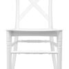 Chair Crossback BasicResin™ - White, Waterproof, Indoor and Outdoor NEW STYLE by Chivari Front CXPW-v22-SG-T