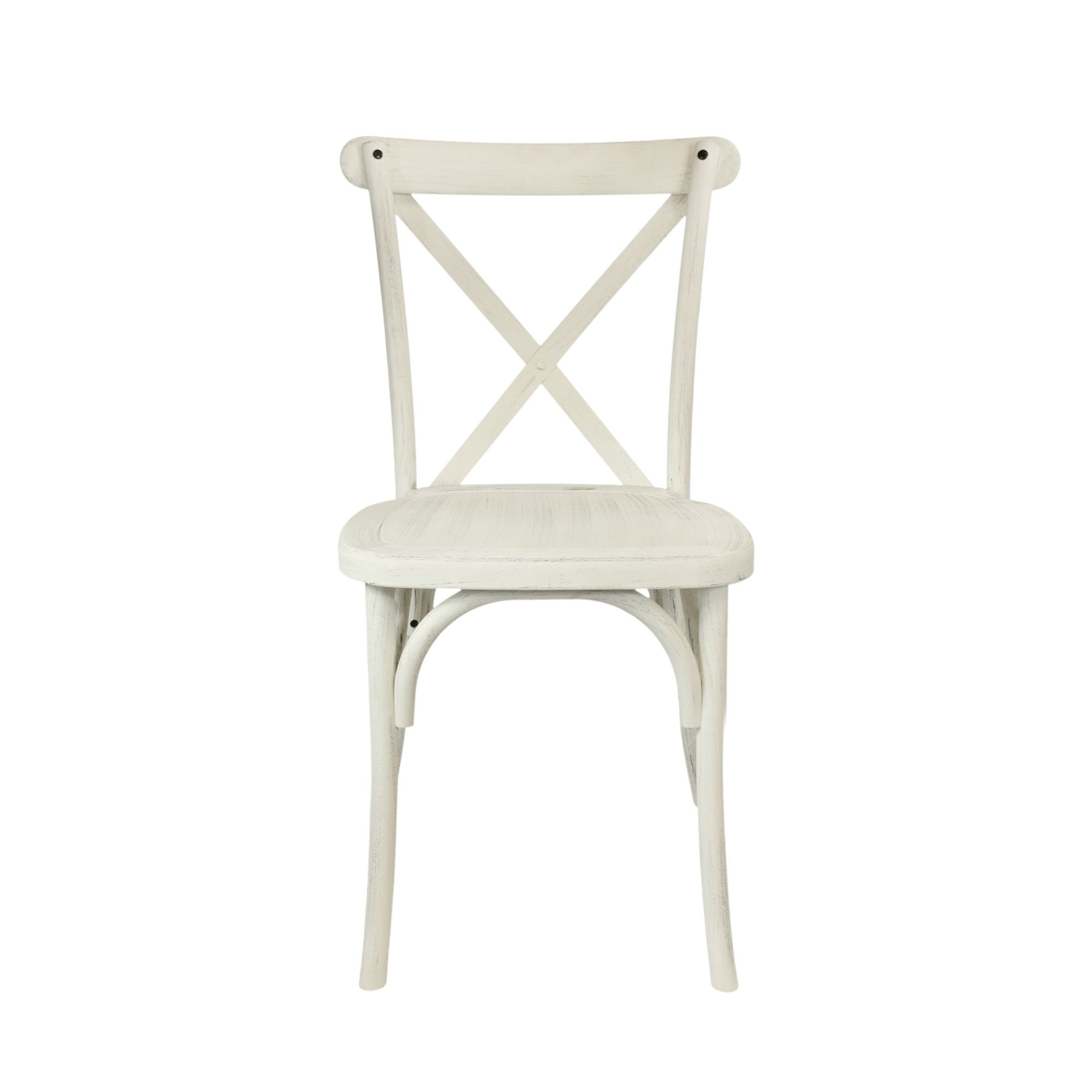 Chair Crossback Resin White Distressed Steel Core C Series CXRWD STEEL CX T Back
