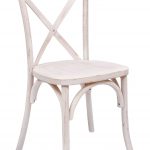 Chair Wood Crossback Ivory Distressed CXWID-562-ZG-T Front