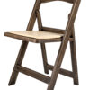 Fruitwood Resin Folding Chair with Tan Cushion CFRF-TAN-AX-T