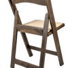 Fruitwood Resin Folding Chair with Tan Cushion CFRF-TAN-AX-T