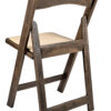 Fruitwood Resin Folding Chair with Tan Cushion CFRF-TAN-AX-T