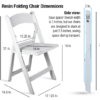 Resin Folding Chair Dimensions