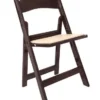 Fruitwood Resin Folding Chair with Tan Cushion CFRF-TAN-AX-T