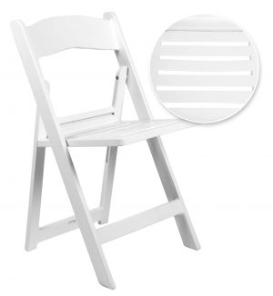 Resin Folding Chair Slatted White C Series CFRW SLATTED CX T Chair Swatch 1